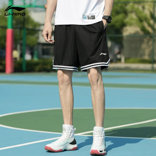 李宁篮球短裤男吉米巴特勒pe夏季薄款速干美式五分裤，健身训练短裤