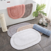 手工纯棉地垫卧室脚垫，加厚纯色地毯门垫，家用浴室门口吸水防滑垫子