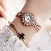 品牌时尚女士手表女款满水钻表盘奢华靓丽手链钢带学生手表