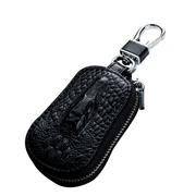 钥匙包通用时尚头层牛皮鳄鱼头纹，男女拉链车，锁匙包保护套腰挂匙扣