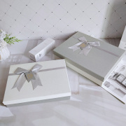 礼物盒子空盒灰色简约送男女生款高级感睡衣，生日礼盒大包装盒