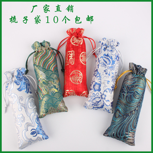 中国风梳子袋谭木匠，牛角梳专用礼盒丝绸绒布，包装袋子口袋勺子布袋