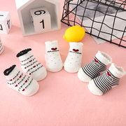 初生婴儿袜子新生儿袜子纯棉0-3个月，宝宝袜子可爱夏春秋(夏春秋)薄款可爱