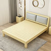 实木床简约双人床主，卧床实木家用1.5米床轻奢单人床1.2米木床