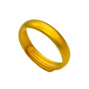 结婚首饰仿真假黄金戒指婚礼用的假对戒金色指环女不掉色道具