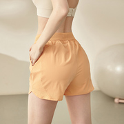 防走光运动短裤女宽松显瘦含内衬专业休闲健身瑜伽三分裤夏季薄款