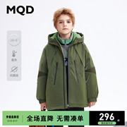 MQD童装男童羽绒服冬装工装风软壳外套蓄暖抗菌绒儿童羽绒外套