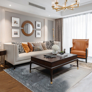 美式轻奢沙发欧式客厅真皮沙发头层牛皮小户型新古典后现代家俱