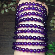 天然乌拉圭紫水晶手链女天然水晶手串紫色定制手链饰品