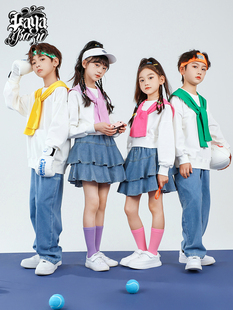 儿童啦啦队表演出服装秋季中小学生运动会开幕式团体班服卫衣套装