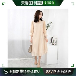 韩国直邮妈妈服饰蕾丝，捏褶雪纺连衣裙，op403055中年女性4050
