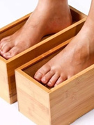 竹质木制双足灸盒足疗盒足脚底，足疗机足艾灸，盒脚温灸盒腹部腰肩部