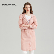 伦敦雾中长款夹克外套女春季通勤风，宽松薄款气质连帽遮阳外套