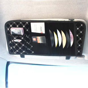 eurotyper车用遮阳cd，夹汽车内饰用品超市可爱车载cd袋布艺