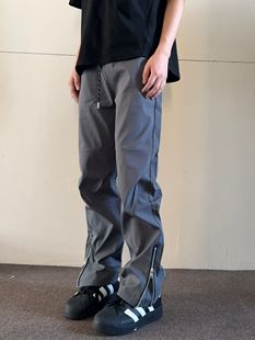 soxiox速干裤男夏季薄款户外冲锋裤防风防水透气窄版直筒vibe裤子