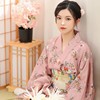 日本和服女改良中国风粉色，印花内搭浴衣和风，连衣裙写真艺术照摄影
