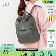 Leff帆布双肩包女202414寸电脑包旅行大容量学生书包通勤背包