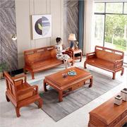 新中式花梨红木客厅沙发，全实木仿古小户型三人，位整装榫卯结构家具