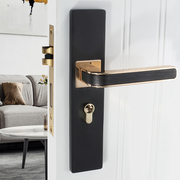 爵致静音门锁室内卧室现代简约房门锁家用通用型，把手柄欧式木门锁