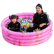 海洋球池充气游泳池圆形家用儿童玩具小孩洗澡盆室内波波池围栏厚