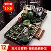 茶具套装组合家用实木茶盘功夫茶具，简约电磁炉四合一现代中式茶i.