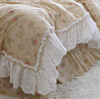 法式美式田园公主风，绣花蕾丝全棉纯棉，床裙款床上用品被套四件套