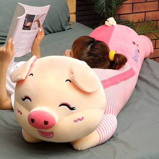 可爱猪公仔抱枕女生睡觉超软毛绒玩具情侣一对压床布娃娃床上玩偶
