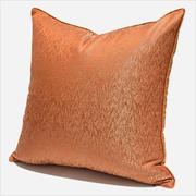 橙色轻奢几何图案卧室客厅沙发大靠包现代(包现代)抽象波纹酒店方形抱枕套