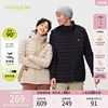 VIVICYCLE2024冬装女款运动休闲轻薄排骨羽绒服马甲上衣保暖外套