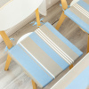北欧简约条纹家用布艺餐椅垫，防滑办公椅子，座垫加厚坐椅垫四季通用