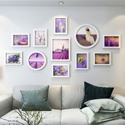 极速时尚圆形照片墙组合相框，墙装饰创意个性相框挂墙简约现代相片