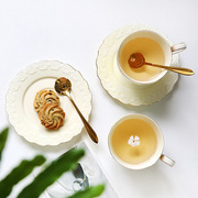 0wyv英式下午茶茶具欧式花茶茶具花茶杯套装陶瓷，玻璃煮水果蜡烛