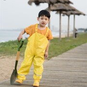 裤雨儿童雨鞋一体玩水q连身，下水裤全半身防水套装抱婴袋雨衣雨裤