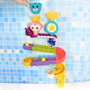 宝宝洗澡玩具婴儿童转转乐，轨道球玩水轨道花洒，水上戏水玩具大积木