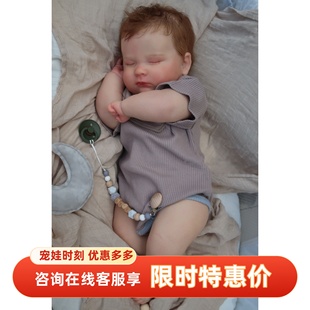 60厘米仿真婴儿重生娃娃软胶纯手工制作静脉血丝可见3-6个月玩具