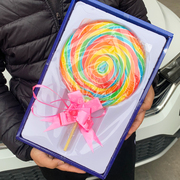 500g网红彩虹超大棒棒糖果礼盒，情人节送女友生日儿童礼物糖水果糖