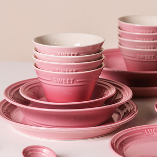 北欧餐具高颜值陶瓷小碗，家用特别好看的碗碟，单个吃饭碗面碗大汤碗