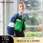 LILY BROWN春夏款 甜酷短款系带小翻领衬衫上衣LWFB231139