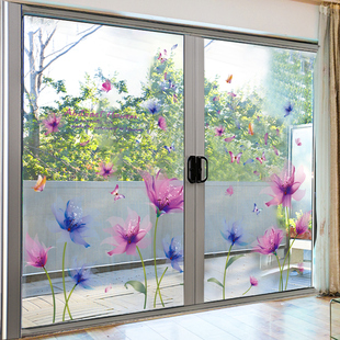 3D立体墙贴客厅玻璃门贴纸厨房推拉门卧室装饰窗户贴画阳台窗花贴