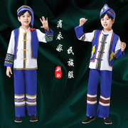 儿童少数民族壮族苗族广西三月三男，女童幼儿园中小学生，表演出服装