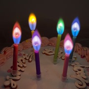 生日彩色火焰蜡烛烘焙蛋糕用装饰网红儿童创意派对ins风拍照道具