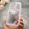 适用于iPhone15pro max苹果14plus手机壳HelloKitty立体哈喽kt高级12带水钻手工定制diy贴钻13闪钻石透明