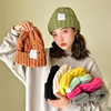 纯色日系麻花毛线帽，子女韩版秋冬学生保暖护耳，针织帽情侣百搭冷帽