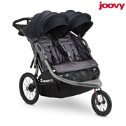 美国joovyzoomx2双人双胞胎婴儿，推车三轮慢跑车可坐躺折叠避震