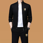 皮尔卡丹春季男士休闲运动套装高端名牌青年男装外套潮流时尚卫衣