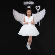 元旦儿童演出服小天使表演服装花童翅膀，蓬蓬纱公主，裙男女童合唱服