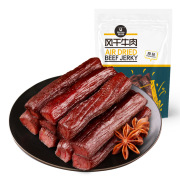 科尔沁休闲零食内蒙古特产手撕风干牛肉干原味500g口感偏软)