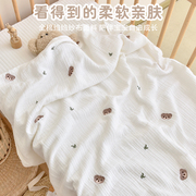 速发新生婴儿小毯子纯棉宝宝六层纱布毯幼儿O园儿童盖毯四季通用