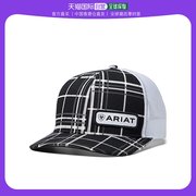 香港直邮潮奢ariat男士r112offsetpatchsnapback格子机车帽