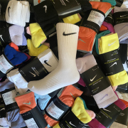 Nike耐克袜子男女运动长筒袜彩色彩勾中筒篮球跑步毛巾底加厚